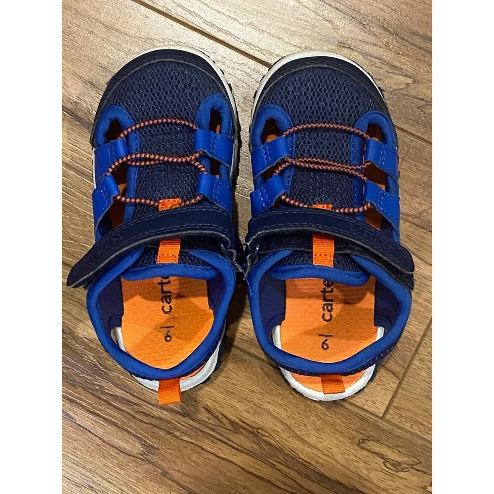 Toddler Boy's size 9 Water Shoes Sandals Carter's Blue & Orange